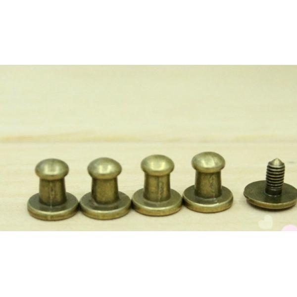Leather Craft 5mm Head Screwback Button Stud Rose gold