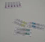Blue Grey Disposable Needle Syringe Inclined Out Diameter 1.8mm 15G For Medicine