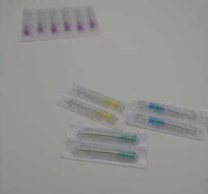 Wholesale Blue Grey Disposable Needle Syringe Inclined Out Diameter 1.8mm 15G For Medicine from china suppliers