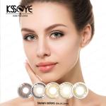 Three Tone Opaque Colored Contacts Sandy Brown Lens Non Prescription