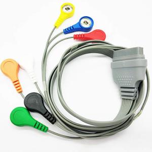 Wholesale Compatible EDAN Holter ECG Cable 16 Pin Connector 7 Leads For Patient from china suppliers