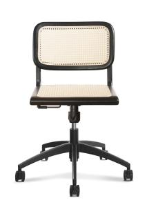 Wholesale 0.121CBM Executive Desk Rattan Office Chairs Wooden Black 46cm With Wheels Oem from china suppliers