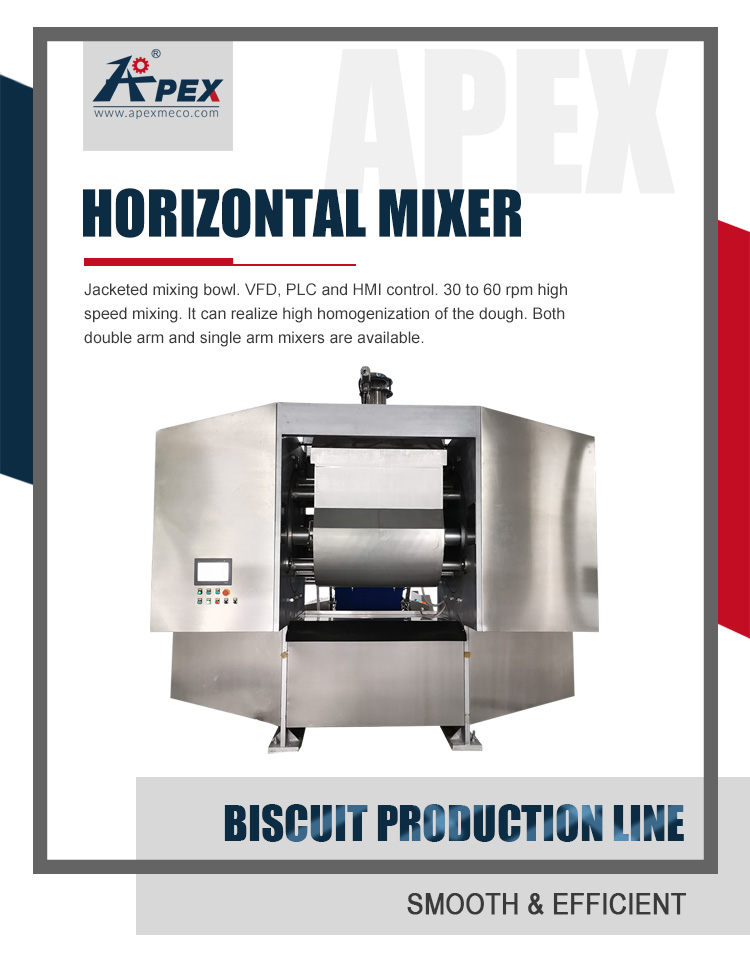 Big Capacity Biscuit Making Machine Short Time Mixing Horizontal Dough