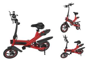 Wholesale Intelligent Compact Folding Electric Bike Adjustable Seat Height Pure Electric Folding Bicycle from china suppliers
