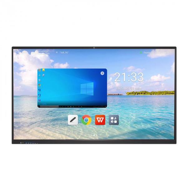 55 Inch Interactive Whiteboard - Side profile showing slim bezels and professional finish