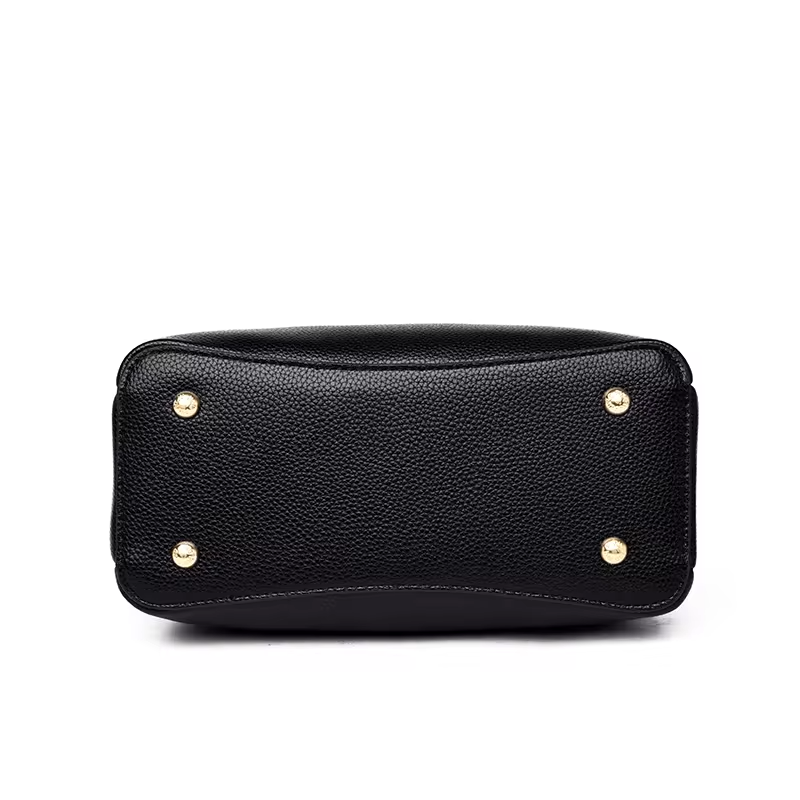 Medium Size Women's Leather Handbag Designer Shoulder Bag with Geometric Pattern