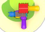 Shining Colors Kids Plastic Playground Equipment Toddler Garden Toys 4CBM Volume