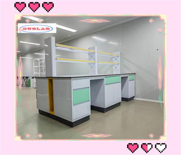 Wood Chemistry Lab Bench laboratory furniture & Fume Hood with Integrated