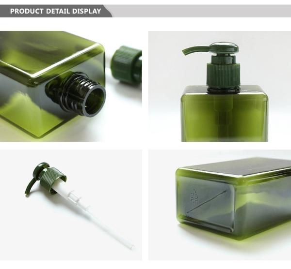 Recycled 150ml PETG Plastic Bottles Dark Green Color With Screw Sealing