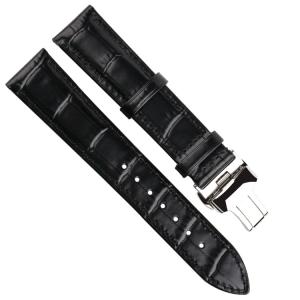 Wholesale CE Passed Leather Watch Strap Bands , 20mm Watch Strap With Butterfly Buckle from china suppliers