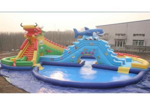 Wholesale 25m Outdoor Inflatable Water Parks with Plato PVC Tarpaulin 0.9mm from china suppliers