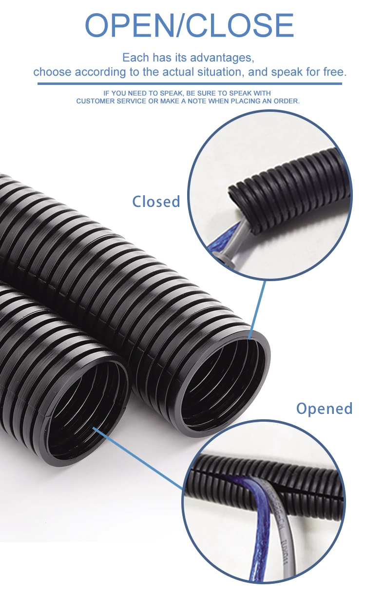 Electrical Ultra Round Head LDPE Corrugated Pipe Customizable OEM Support in Black Color