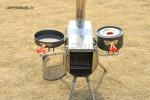 Wood Burning Tent Stove for Camping Stainless Steel and 3.5 Inch Chimney Pipe