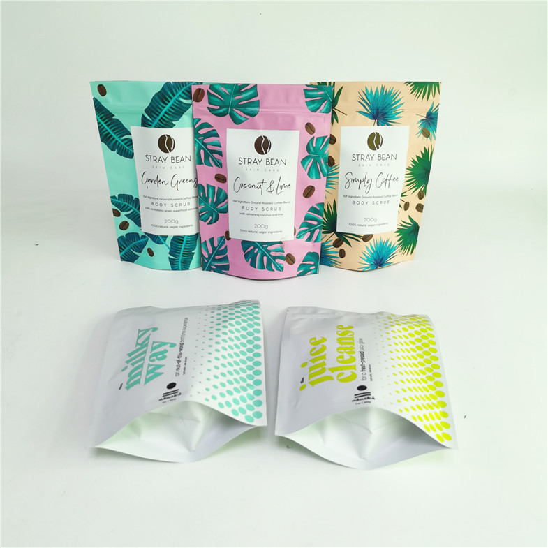 Customized Doypack Coffee Salt Face Scrub Packaging Bag Suger Body Scrub Packaging Bag