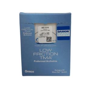 Wholesale Class II Dental Ormco Archwires for Damon System Low Friction TMA Preformed Archwires 10pcs/box 227-1111 size .016*.025 from china suppliers
