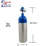 2L First Aid Equipment Supplies Medical Aluminum Cylinder Oxygen Tank Bottle