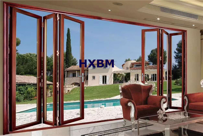 EPDM External Aluminum Folding Doors 12A Glass 75mm Depth