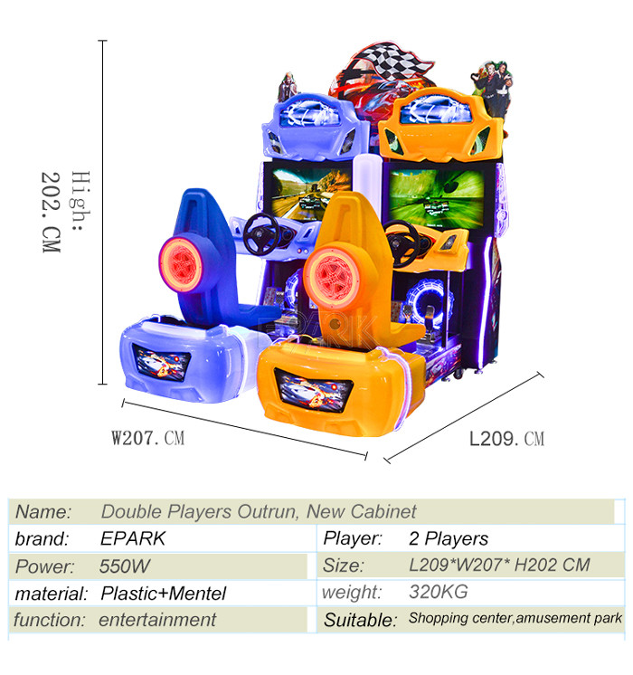 Double Player Car Racing Games Outrun Arcade Machine For Amusement Park