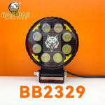 Circle Universal Red Metal White Yellow Dual Color Motorcycle LED Headlight Car