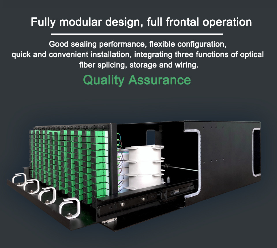 4U ODF 144cores Rack Optical Patch Panel SC/APC With 12 Cassette
