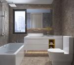 New Design Modern White UV Doors Contemporary Bathroom Cabinets