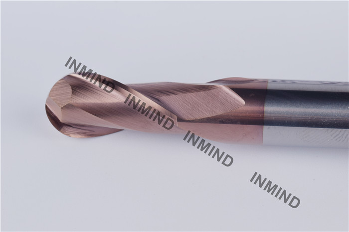 Long Flute Ball Nose End Mill with 100 mm Length 10 mm Dia 0.5 - 0.6 UM Grain Size
