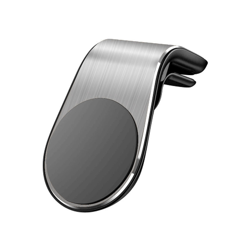 L Type Magnetic Mobile Car Vent Clip Phone Holder Metal Silicone Pad
