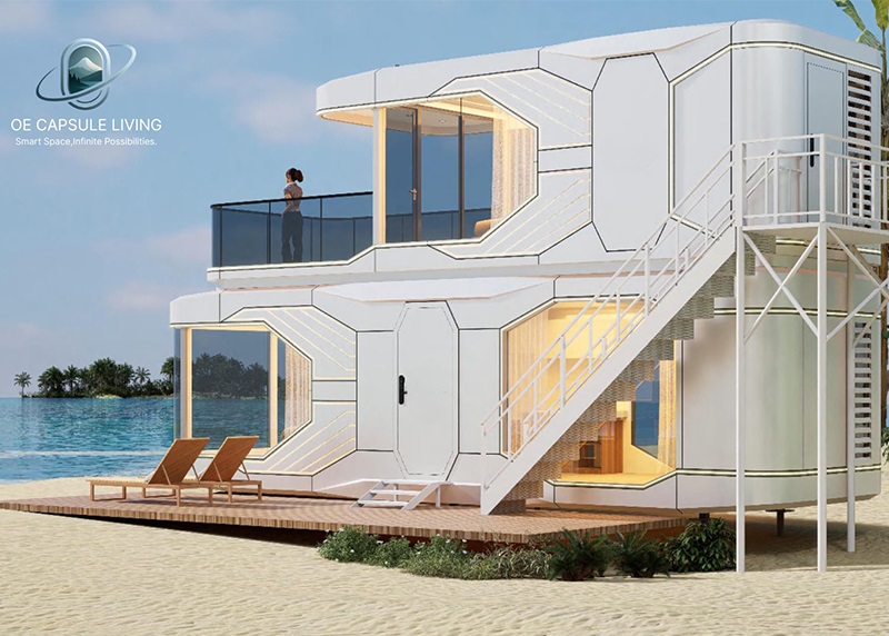 Mobile Capsule Home Office Pod Commercial apple Cabin Folding Push Pull Villa Prefab Modular apple Cabin for Hotel