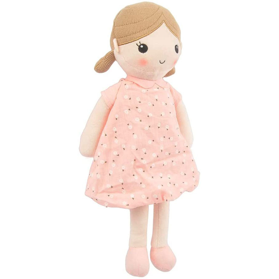 Shiny Crown Long Ears Pink Rabbit Plush Toy In Short Skirt