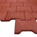 Anti-Slip Dog Bone Interlocking Rubber Paver For Horse Stable Horse Barn