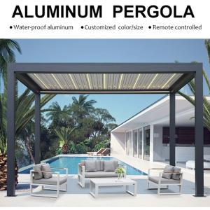 Wholesale Aluminum Louvered Pergola Outdoor Courtyard Leisure Deluxe Louvered Pergola from china suppliers