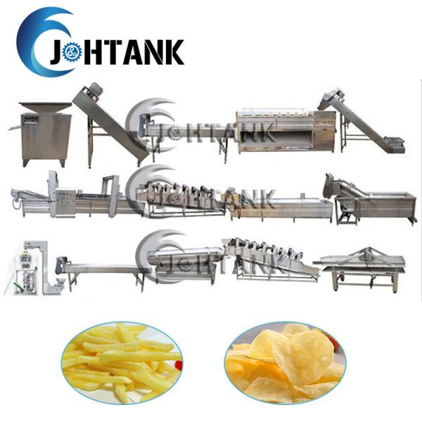 Frozen French Fries Production Line Potato Fingers Making Machine 1000kg/H