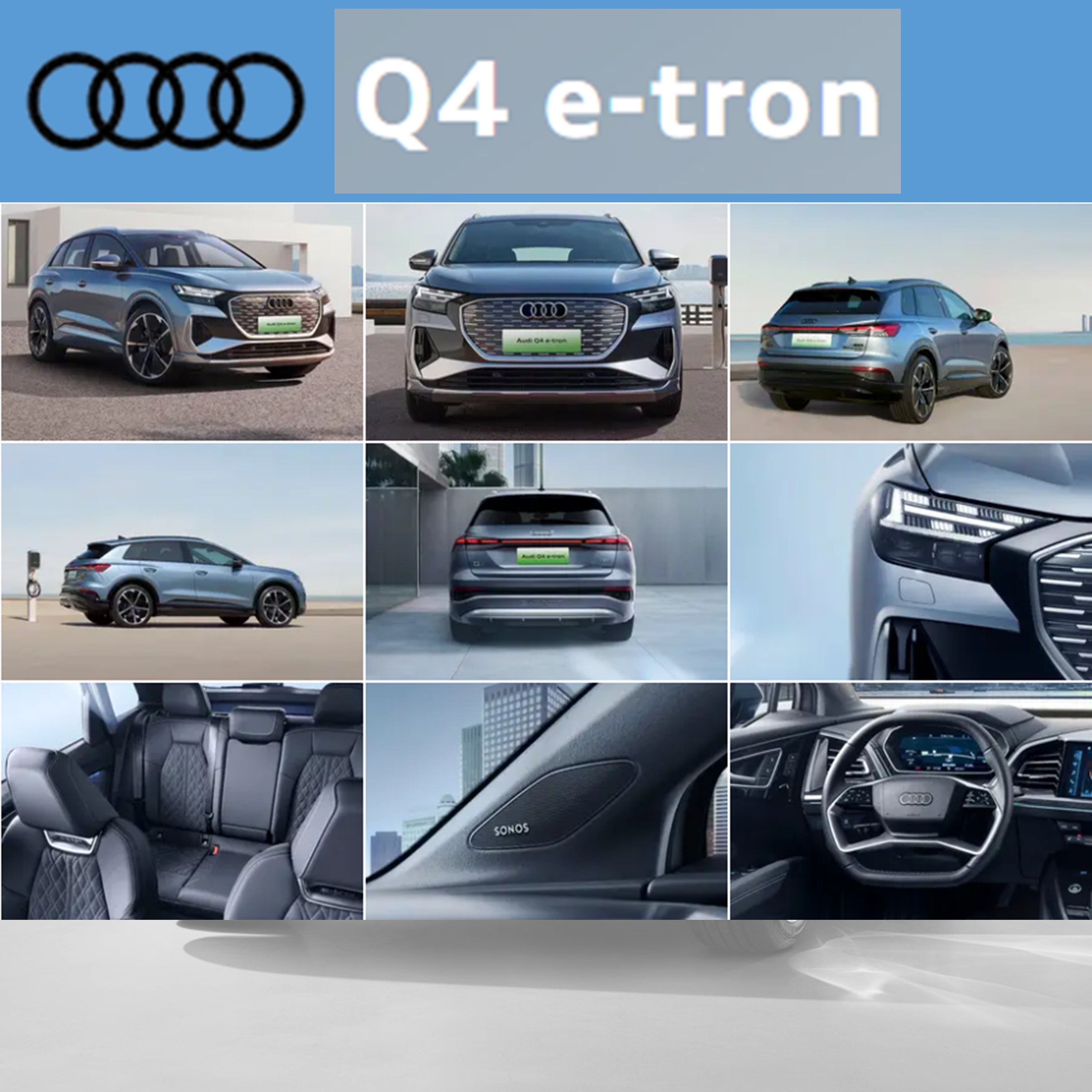 Audi Q4 E-tron 4wd Large Commercial Electric Vehicle New Energy Sedan Electric Car