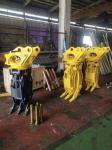 Q355B Q690D Mini Excavator Hydraulic Grapple For Stone Timber Waste