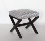 Home goods ottoman fabric ottoman stools X wood leg ottomans folding ottoman