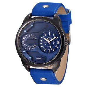Wholesale Big size Round Alloy Wrist Watch , Custom Design Metal Material Genuine Leather Strap Japan Movement Fashion Watch ,OEM from china suppliers