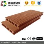 Brown 100 X 25mm Natural Wood Grain Wpc Decking Floor Grey Hollow Composite