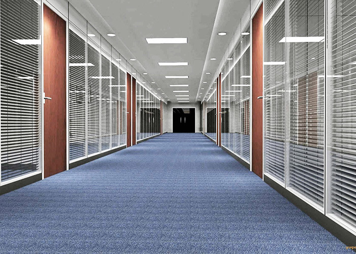 Divider Aluminum Tempered Glass Office Partition Wall Commercial Interior