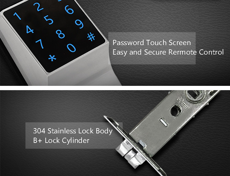 Combination Digital Code Door Lock Support Password Card Low Power Consumption