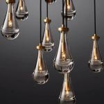 Living Room Modern Rain Round Vintage Farmhouse Chandelier 47''