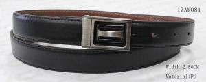 Wholesale Mens Black Leather Belt With Silver Buckle , Black/ Brown Mens Leather Dress Belts from china suppliers