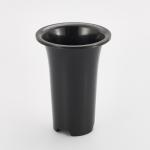 Black Milano Tall Planter rpund Plastic Garden Flower Plant Herb Pots