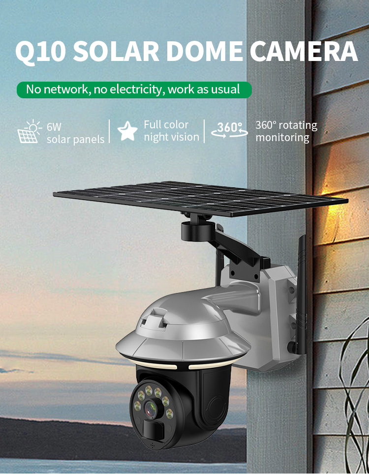 Motion Detection Two-way Audio New Wireless Garden Lights Security Monitoring 4G Solar Camera for Outdoor Use