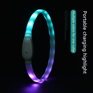 Wholesale Pet Products ABS Led Dog Collar Rechargeable 40X2cm from china suppliers