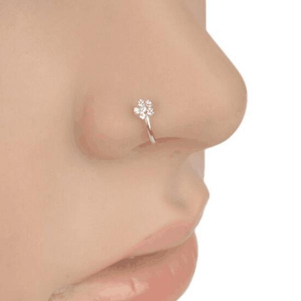Trendy Colorful Nostril Stainless Nose Hoop Plum Nose Rings Clip On Nose Ring