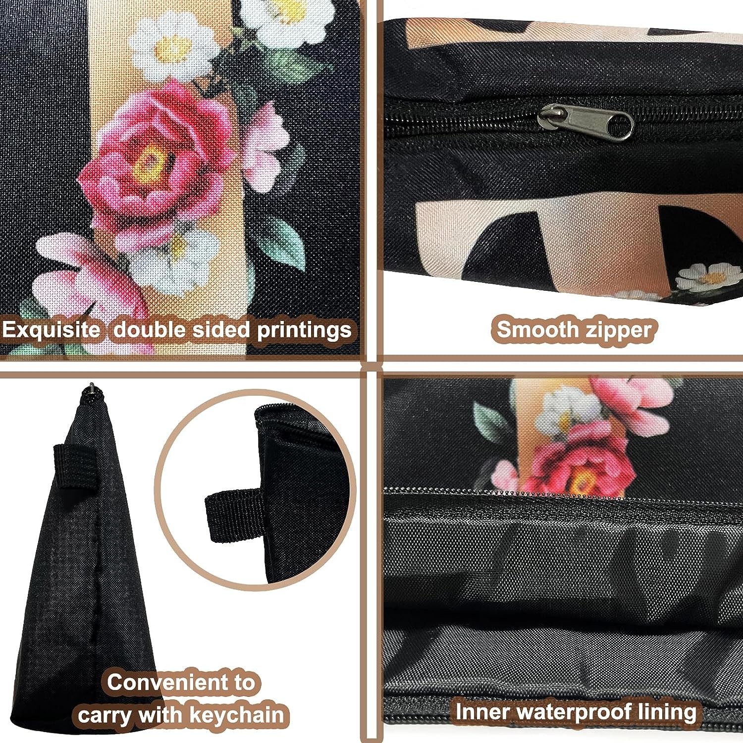 Shockproof And Durable Soft Cute Lightweight Toiletry Bags With Zipper