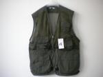 Fishing vest in taslan fabric, S-3XL, olive, green color, water proof