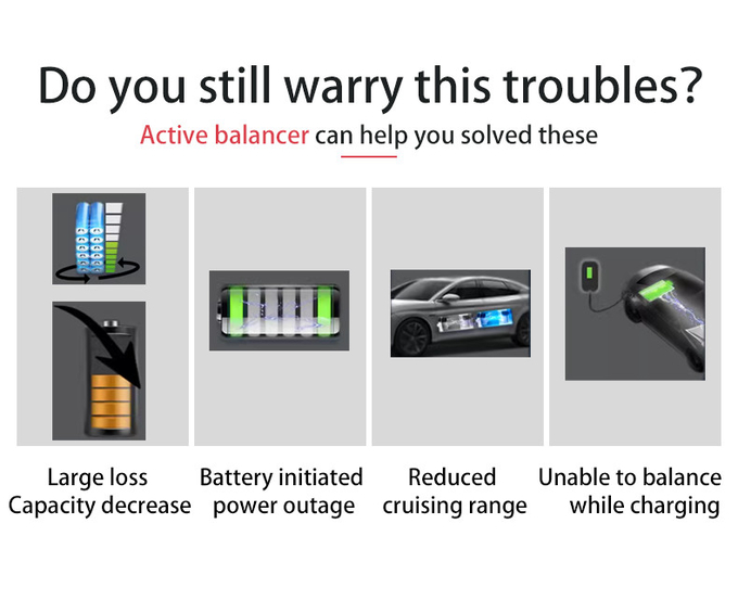 Lifepo4 48V 60V 5A Active Balancer 13s 14s 15s 16s 17s BMS For Power Bank