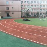 Semicircle Area Prefabricated Synthetic Sports Surfaces Track Red