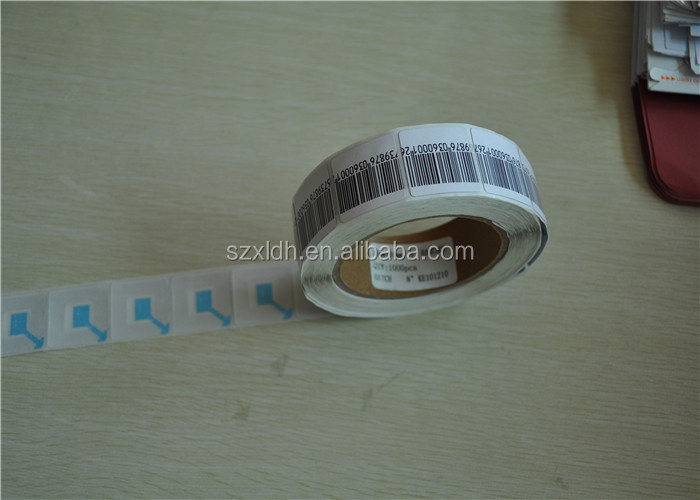 EAS Paper Label, EAS RF security soft label sticker, 8.2Mhz 4*4 anti theft